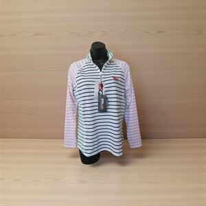 Ralph Lauren US Open Stripe Long Sleeve Polo‎ Shirt Womens SP New